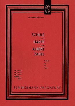 Albert Heinrich Zabel Notenblätter Schule für Harfe (komplett)