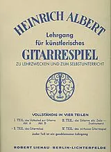 Heinrich Albert Notenblätter Lehrgang für künstlerisches Gitarrespiel Band 2