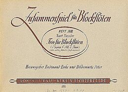 Kurt Bossler Notenblätter Trio op.32 (1954)