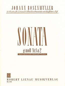 Johann Rosenmüller Notenblätter Sonate Nr.1