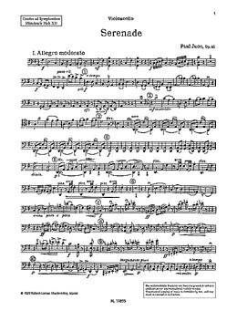 Paul Juon Notenblätter Serenade op.85
