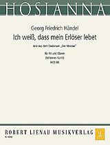 Georg Friedrich Händel Notenblätter Ich weiss dass mein Erlöser lebt