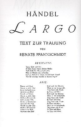 Georg Friedrich Händel Notenblätter Largo D-Dur