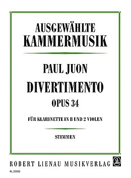 Paul Juon Notenblätter Divertimento op.34