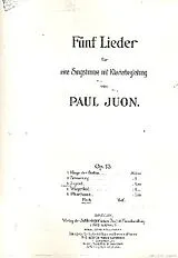 Paul Juon Notenblätter Jugend op.13,3