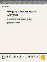Wolfgang Amadeus Mozart Notenblätter Ave verum