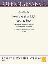 Otto Carl Ehrenfried Nicolai Notenblätter Nein das ist wirklich doch zu keck (Duett aus Die lustigen Weiber