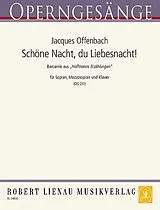 Jacques Offenbach Notenblätter Schöne Nacht, du Liebesnacht (aus Hoffmanns Erzählungen )