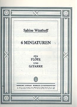 Sabine Wüsthoff Notenblätter 6 Miniaturen