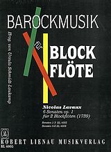 Nicolas Lavaux Notenblätter 6 Sonaten op.1 Band 1 (Nr.1-3)