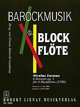 Nicolas Lavaux Notenblätter 6 Sonaten op.1 Band 2 (Nr.4-6)
