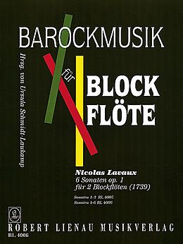 Nicolas Lavaux Notenblätter 6 Sonaten op.1 Band 2 (Nr.4-6)