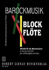 Michel Pignolet de Montéclair Notenblätter Konzert Nr.4