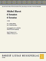 Michel Blavet Notenblätter 6 Sonaten Band 2 (Nr.4-6)