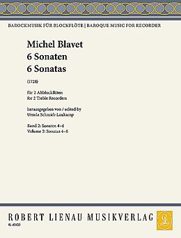 Michel Blavet Notenblätter 6 Sonaten Band 2 (Nr.4-6)