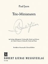 Paul Juon Notenblätter Trio-Miniaturen - für Klarinette, Violoncello