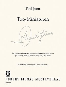 Paul Juon Notenblätter Trio-Miniaturen