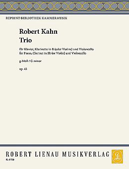 Robert Kahn Notenblätter Trio op.45
