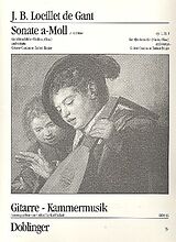 Jean Baptiste (John of London) Loeillet Notenblätter Sonate a-Moll op.1,1 für