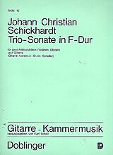 Johann Christian Schickhardt Notenblätter Triosonate F-Dur