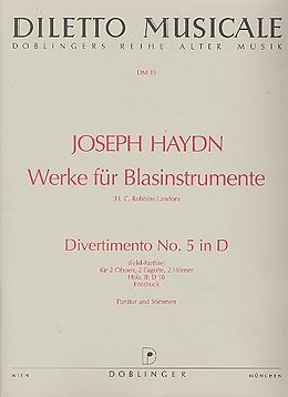 Franz Joseph Haydn Notenblätter DIVERTIMENTO D-DUR NR.5 HOB.II-D18