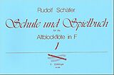 Rudolf Schäfer Notenblätter Schule und Spielbuch Band 1 für