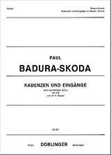 Wolfgang Amadeus Mozart Notenblätter Kadenzen und Eingänge zum
