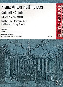 Franz Anton Hoffmeister Notenblätter Quintett Es-Dur