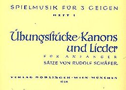 Rudolf Schäfer Notenblätter Spielmusik Band 1-3