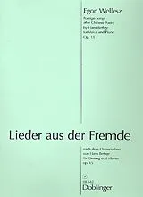 Egon Wellesz Notenblätter Lieder aus der Fremde op.15