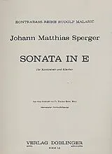 Johann Matthias Sperger Notenblätter Sonate E-Dur für Kontrabass