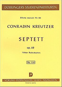 Conradin Kreutzer Notenblätter Septett Es-Dur op.62 für Klarinette