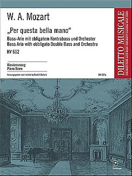 Wolfgang Amadeus Mozart Notenblätter Per questa bella mano KV612 für