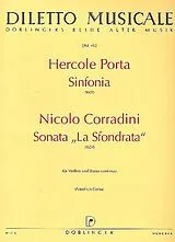 Ercole Porta Notenblätter Sinfonia (Porta) und Sonata
