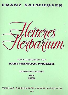 Franz Salmhofer Notenblätter Heiteres Herbarium für mittlere