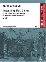 Antonio Vivaldi Notenblätter Sonata a tre g-Moll op.5,6 per due vio