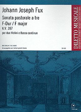 Johann Joseph Fux Notenblätter Sonata pastorale a tre F-Dur KV397