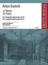 Anton Diabelli Notenblätter 12 Stücke für 3 Trompeten und