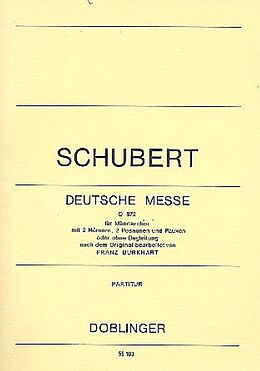 Franz Schubert Notenblätter Deutsche Messe