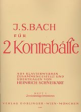 Johann Sebastian Bach Notenblätter Bach für 2 Kontrabässe Band 1