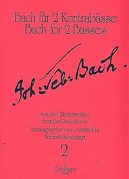 Johann Sebastian Bach Notenblätter Bach für 2 Kontrabässe Band 2