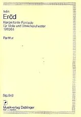 Ivan Eröd Notenblätter Konzertante Fantasie für Viola und