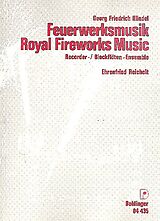 Georg Friedrich Händel Notenblätter Feuerwerksmusik für Blockflötenensemble