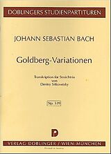 Johann Sebastian Bach Notenblätter Goldberg-Variationen Transkription