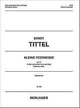 Ernst Tittel Notenblätter Kleine Festmesse op.37