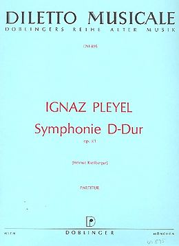 Ignaz Joseph Pleyel Notenblätter Sinfonie D-Dur op.3,1