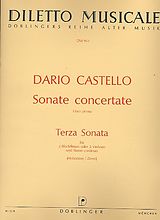 Dario Castello Notenblätter Terza Sonate für 2 Blockflöten