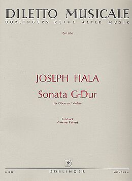 Joseph Fiala Notenblätter Sonate G-Dur