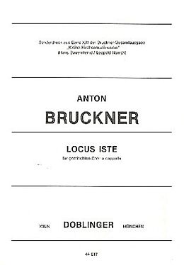 Anton Bruckner Notenblätter Locus iste für gem