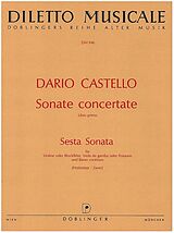 Dario Castello Notenblätter Sesta Sonata